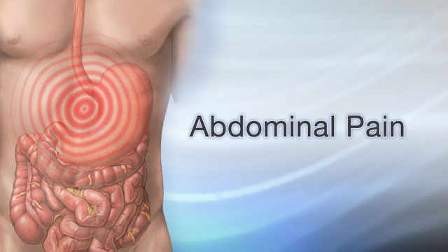 stomach muscle pain near belly button